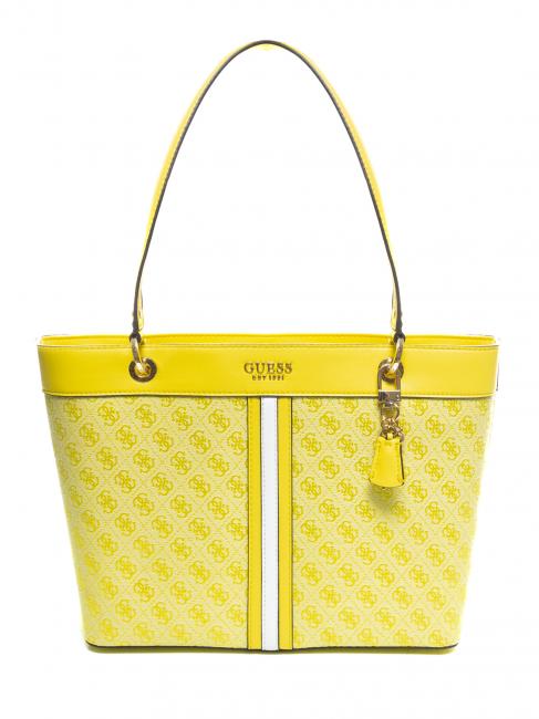 GUESS NOELLE ELITE Bolsa de la compra con logo amarillo - Bolsos Mujer