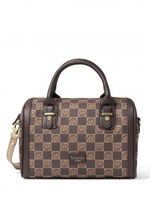 BRACCIALINI MONORANGE Bolsa baúl con bandolera Marrón - Bolsos Mujer