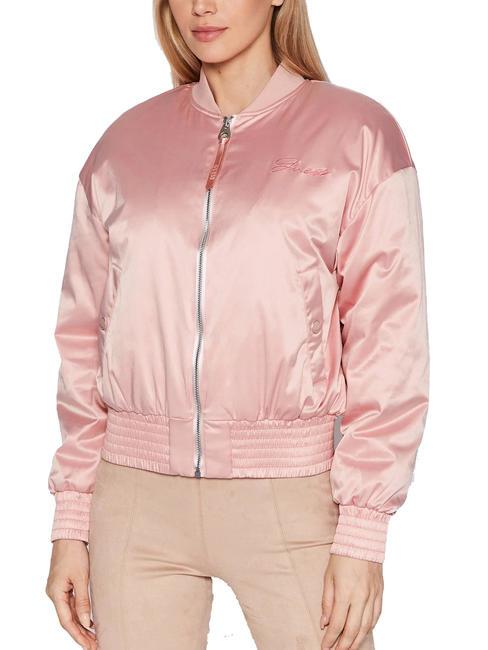GUESS ALEXIA Chaqueta de bombardero rosas rosadas - Chaquetas de mujer