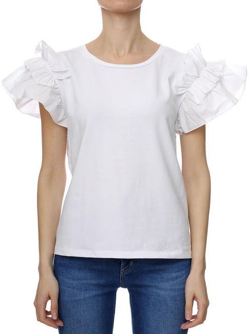 LIUJO T-shirt con rouches  Blanco óptico - camiseta
