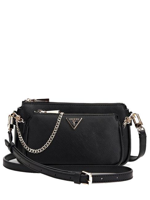 GUESS NOELLE Bolso bandolera doble NEGRO - Bolsos Mujer