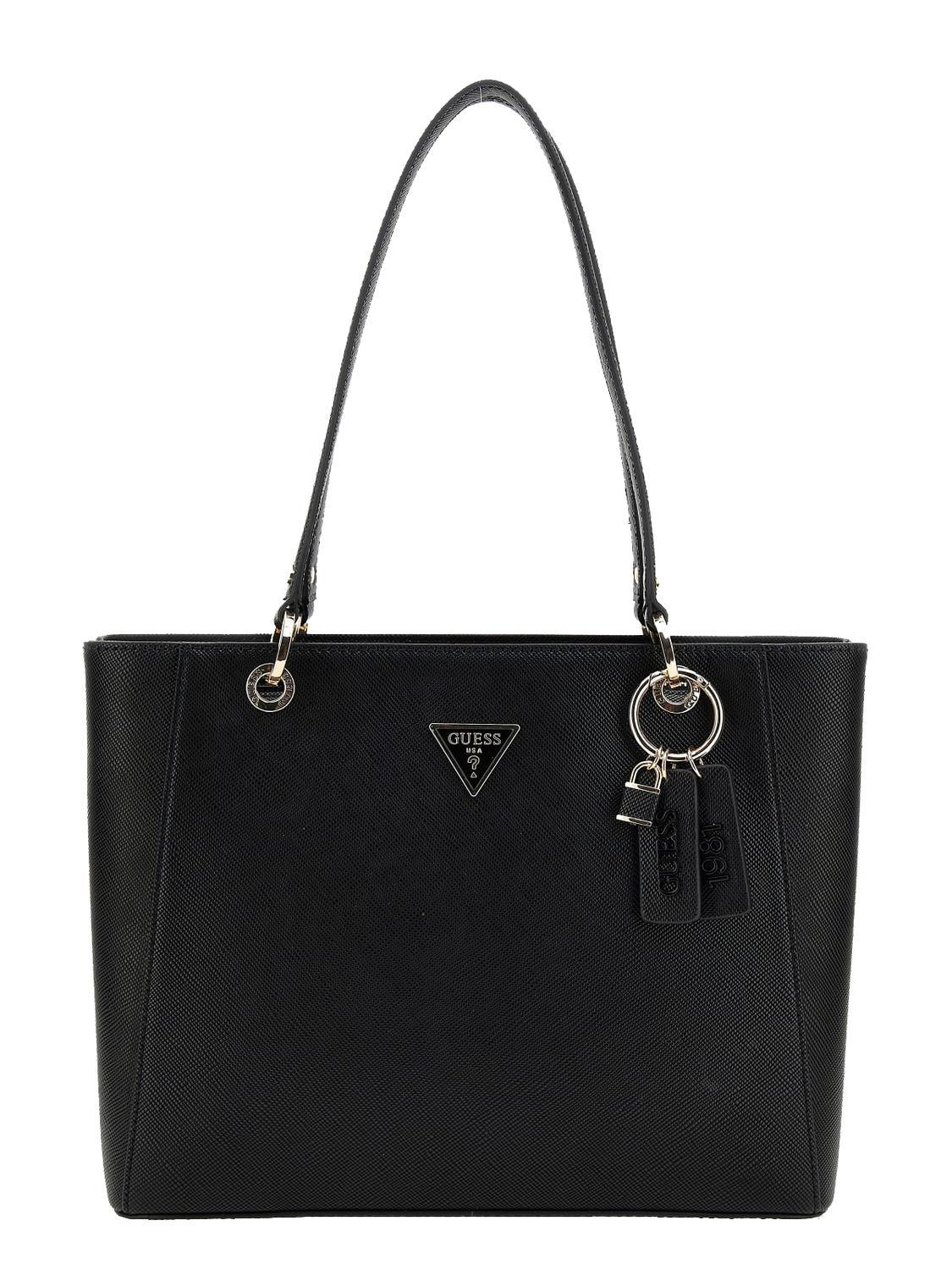 Bolso negro grande guess deals