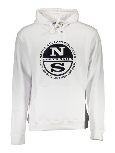 NORTH SAILS NEWPORT USA EST Sudadera con capucha y bolsillo blanco - Sudaderas