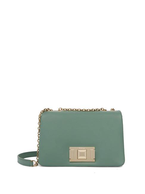 FURLA LULU Bolso bandolera de piel de becerro verdes minerales - Bolsos Mujer