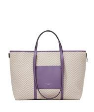 GIANNI CHIARINI SUPERLIGHT Bolso shopper de paja y piel variedad de glicina - Bolsos Mujer - 1