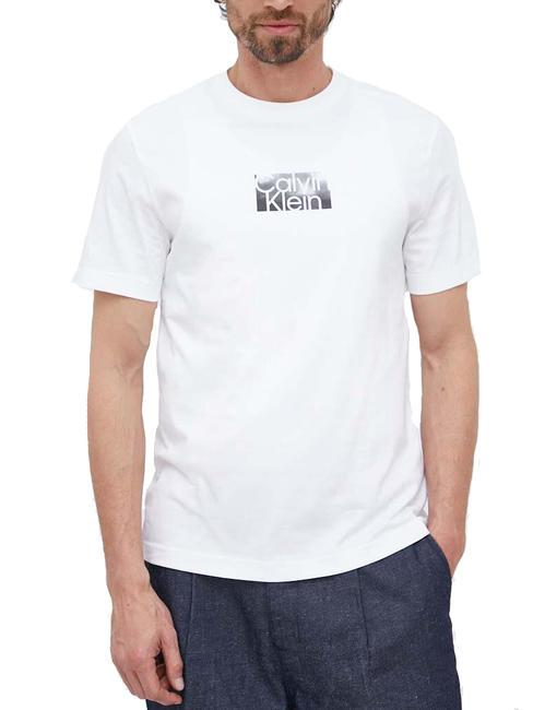 CALVIN KLEIN CLOUD LOGO Camiseta de algodón Blanco brillante - camiseta