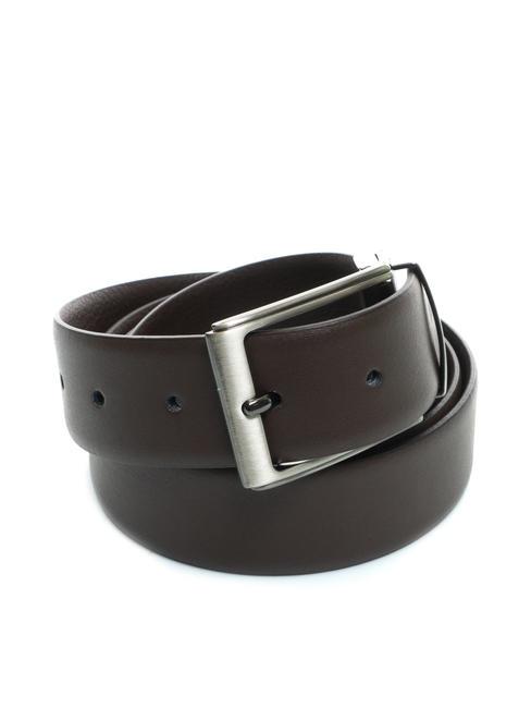 BIKKEMBERGS DOUBLE Cinturón de piel reversible, se puede acortar marrón oscuro - Cinturones