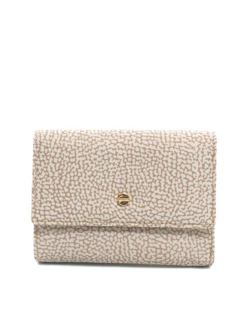 BORBONESE CLASSICA  Cartera mediana con solapa arena - Carteras Mujer