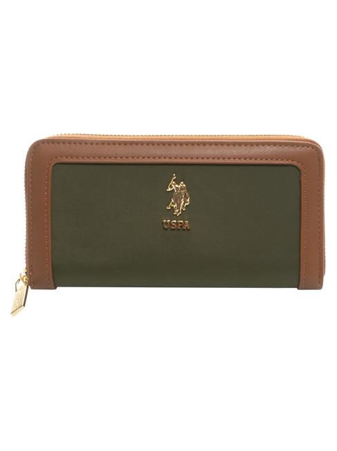 U.s. Polo Assn. Houston Cartera Con Monedero Verde Bronceado Compra A Precios De Outlet