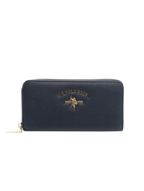 U.S. POLO ASSN. STANFORD Cartera con cremallera alrededor AZUL - Carteras Mujer