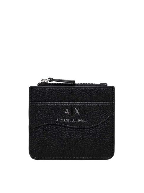 ARMANI EXCHANGE WAVE Tarjetero con cremallera negro - Carteras Mujer