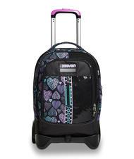 SEVEN PATCHYHEART GIRL JACK Mochila trolley de 2 ruedas desmontable negro - Mochilas con ruedas - 1