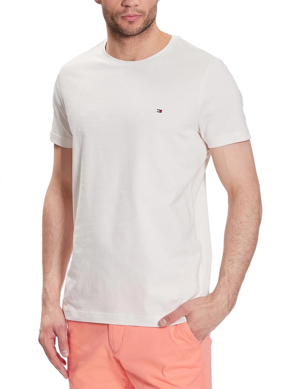 Hilfiger Camiseta Elástica Para Hombre Blanco Desgastado - ¡Compra A Precios
