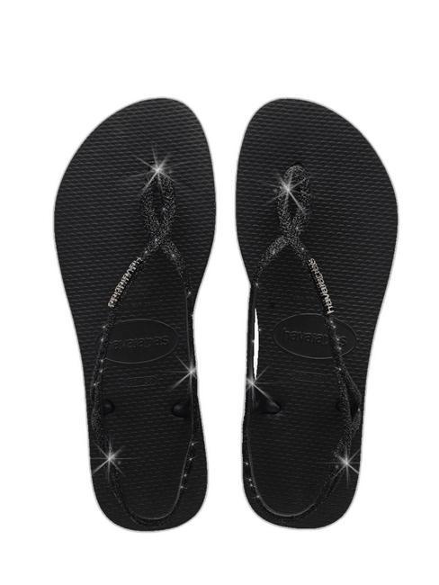 HAVAIANAS LUNA SPARKLE sandalias flip flop NEGRO - Zapatos Mujer