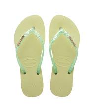 HAVAIANAS SLIM GLITTER FLOURISH Chanclas de goma jard&iacute;n verde - Zapatos Mujer - 1