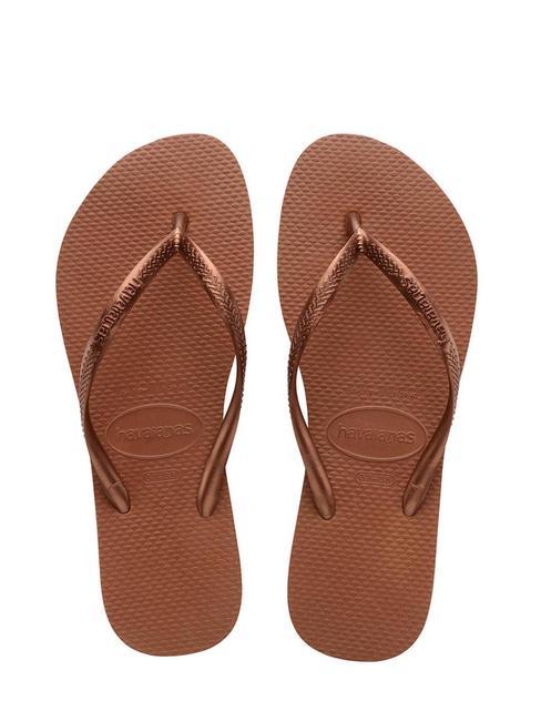 HAVAIANAS Chanclas SLIM óxido/cobre metálico - Zapatos Mujer
