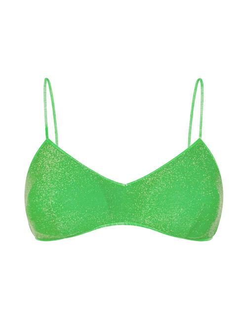 SUN68 LUREX top de bikini con cuello en V verde claro - Bañadores de mujer