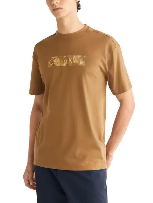 CALVIN KLEIN CAMO RAISED BOX LOGO Camiseta de algodón canguro - camiseta
