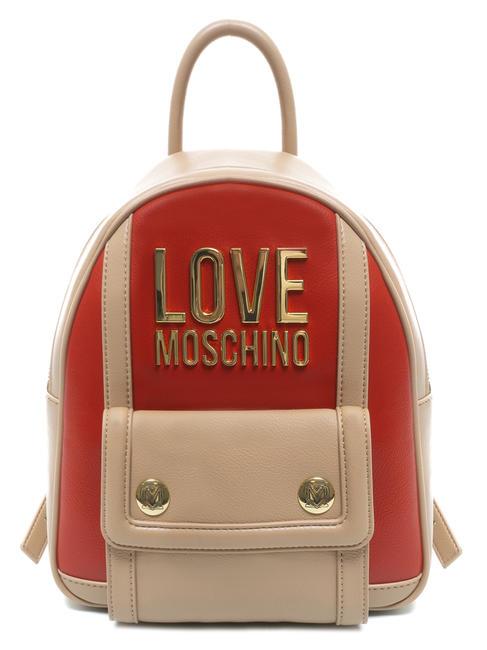 LOVE MOSCHINO LOGO LETTERING mochila rojo - Bolsos Mujer
