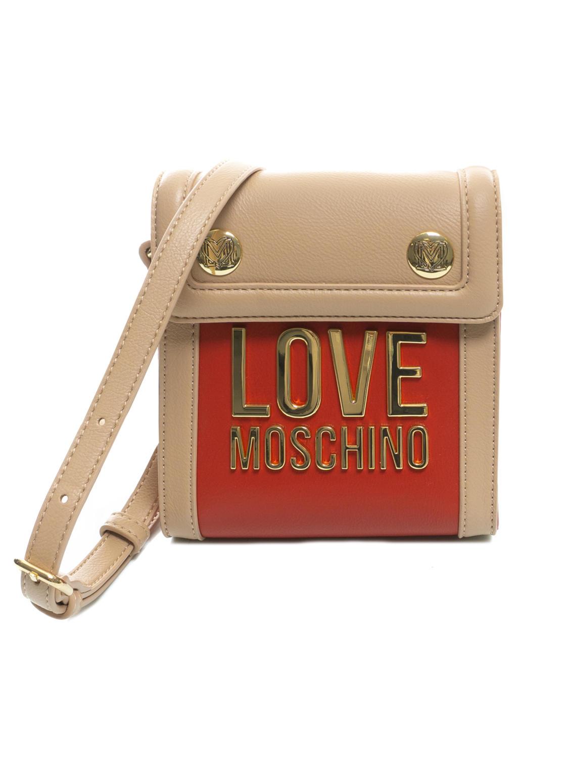 Ídolo cavidad charla Love Moschino Logo Lettering Bolsa De Hombro Rojo - ¡Compra A Precios De  Outlet!