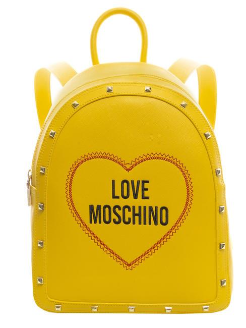 LOVE MOSCHINO LOGO CUORE mochila amarillo - Bolsos Mujer