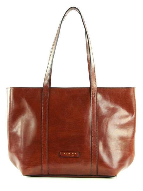 THE BRIDGE VITTORIA Bolso de compras de cuero BROWN - Bolsos Mujer