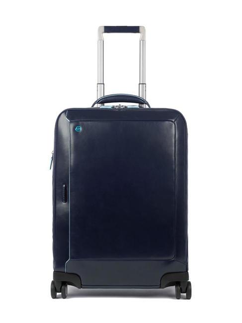 PIQUADRO BLUE SQUARE Trolley para equipaje de mano de piel, soporte para PC de 15,6" azul - Equipaje de mano