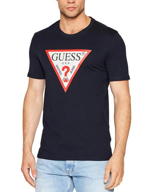 GUESS ORIGINAL camiseta con logotipo smartblue - camiseta