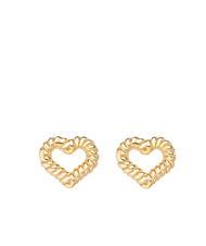 AMEN COCCOLE Pendientes corazón chapados en oro - Pendientes