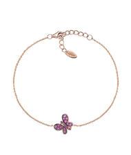 AMEN FARFALLE Pulsera de circonitas moradas Rosa - Pulseras - 1