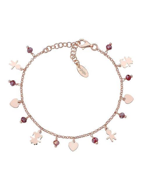 AMEN BOBOLINI Pulsera con circonitas rubí Rosa - Pulseras
