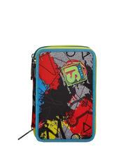 SJGANG COLOR Estuche triple compartimento con School Kit - Estuches y Accesorios