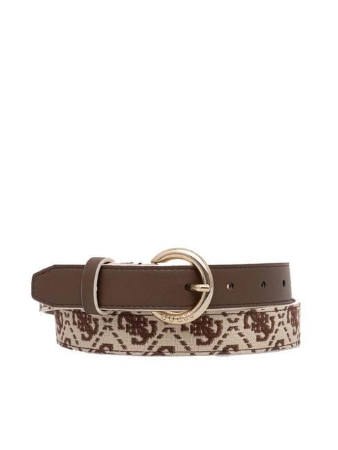GUESS IZZY cinturón recortable logotipo marrón - Cinturones