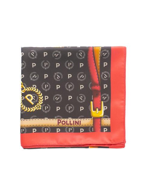 POLLINI TWILL Pañuelo estampado negro y rojo - Bufandas
