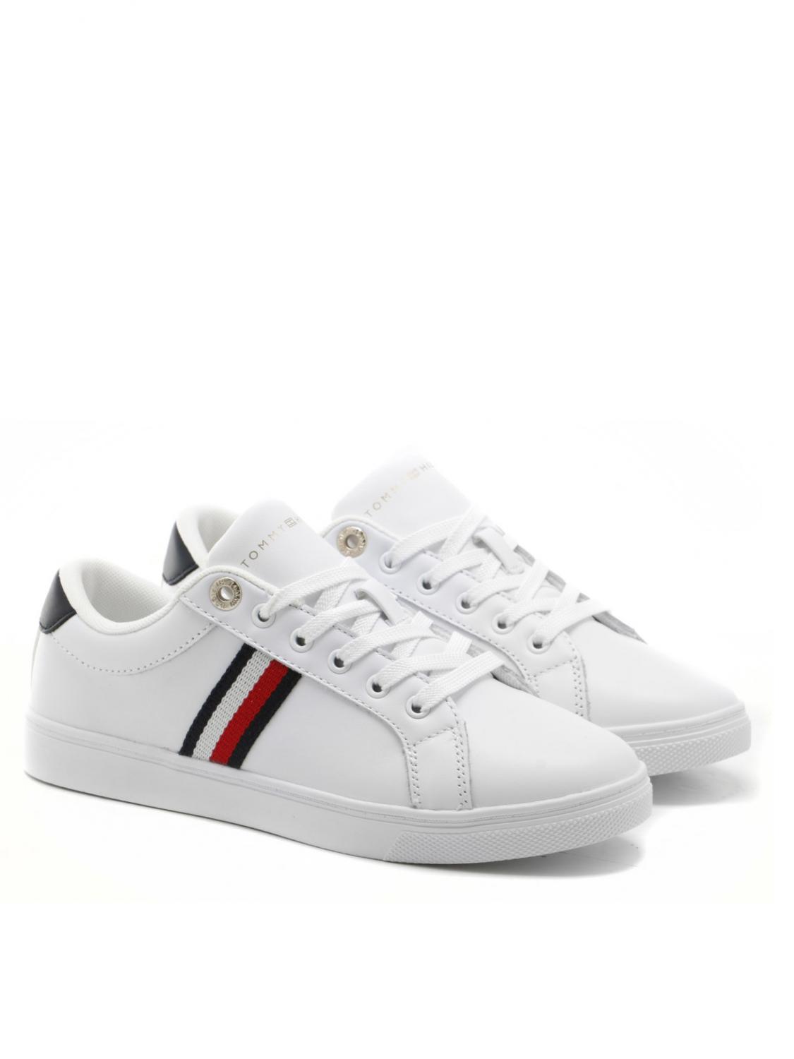 Tommy Hilfiger Essential Webbing Zapatillas De Cuero Blanco - ¡Compra A  Precios De Outlet!