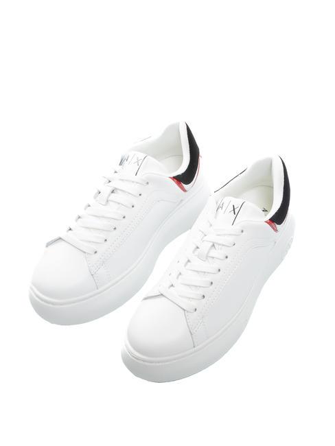 ARMANI EXCHANGE A|X Zapatillas de cuero blanco op.+rojo+negro - Zapatos Mujer