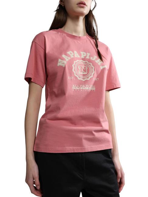 NAPAPIJRI S-MORENO Camiseta de algodón rosa lulú - camiseta