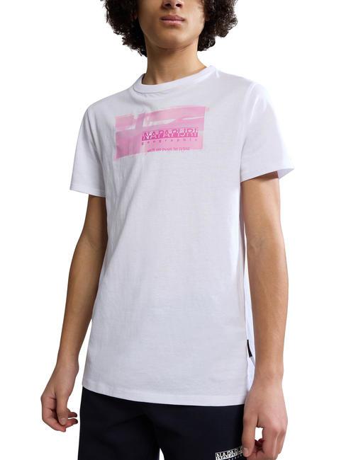 NAPAPIJRI KIDS ZAMORA Camiseta de algodón bandera rosa fj3 - Camiseta niño
