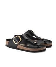 BIRKENSTOCK GIZEH BIG BUCKLE Chanclas en charol brillo negro - Zapatos Mujer - 1