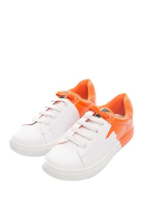 TRUSSARDI DEREK Zapatillas de niño blanco/naranja - Zapatos de bebé