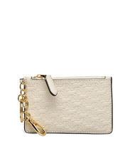 RALPH LAUREN LOGO EMBOSSED Tarjetero de piel con llavero vainilla6 - Carteras Mujer - 1