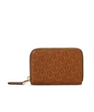 RALPH LAUREN LOGO EMBOSSED Cartera peque&ntilde;a de piel con cremallera lauren tan7 - Carteras Mujer - 1