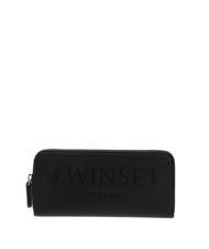TWINSET EMBOSSED LOGO Cartera con cremallera alrededor - Carteras Mujer