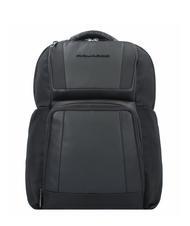 PIQUADRO WALLABY Mochila de piel y tela, soporte para pc de 14" - Mochilas para portátil