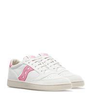 SAUCONY JAZZ COURT Zapatillas de piel blanco/rosa - Zapatos Hombre - 1