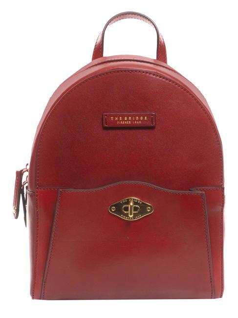THE BRIDGE BARBARA Mochila de cuero grosella / oro - Bolsos Mujer