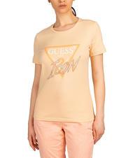GUESS ICON Camiseta de algod&oacute;n durazno arenoso - camiseta - 1