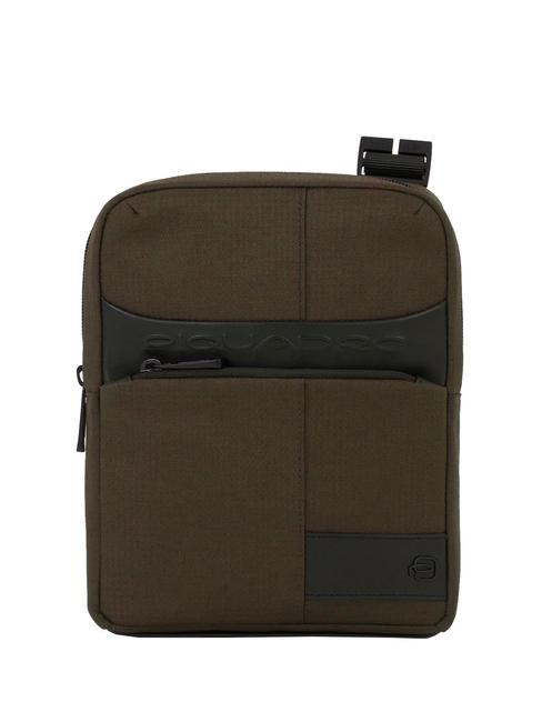 PIQUADRO WOLLEM Bolso iPad mini de tela y piel VERDE - Bandoleras Hombre