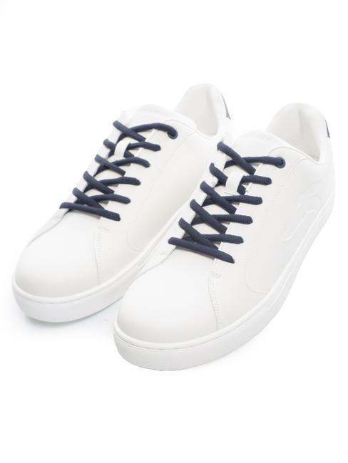 TRUSSARDI ERIS Zapatillas blanco/azul carbón/blanco - Zapatos Hombre