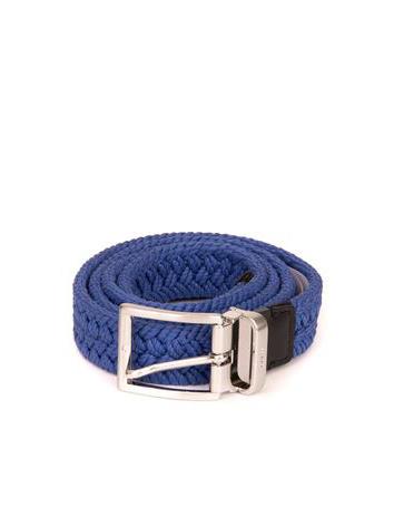 GUESS INTRECCIO Cinturón de tela azul - Cinturones